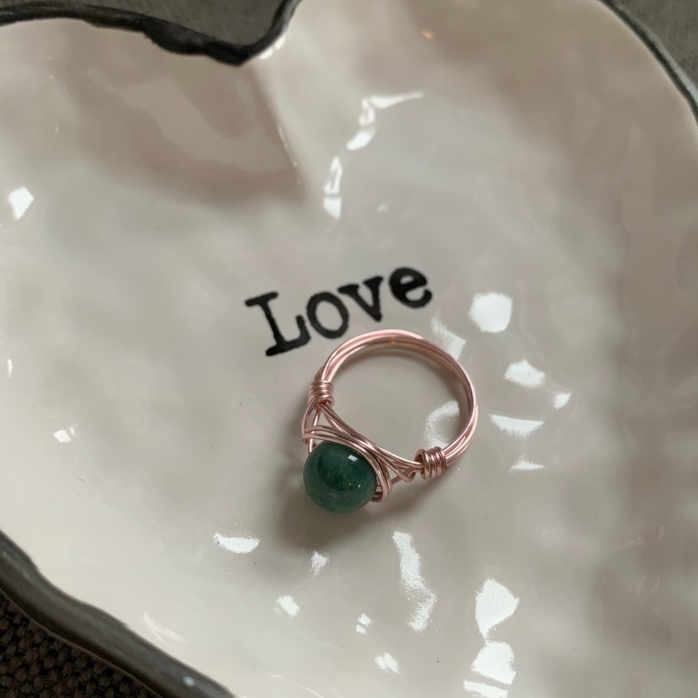 India Agate Wire Ring